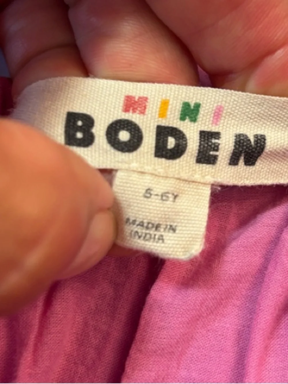 Mini Boden Soraya Mix-Color Tiered Dress - Pink, Orange, White & Green, 5-6Y